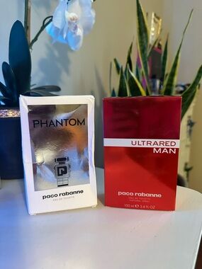 Paco Rabanne Phantom & Ultrared Man fragrances with Box